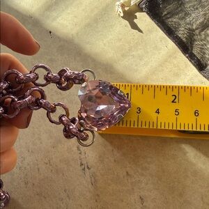 Sabika Purple Heart Necklace Winter 2020 Choker w/ pouch